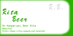 rita beer business card